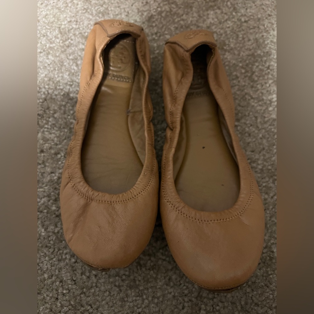 Tory Burch Brown Leather Flats